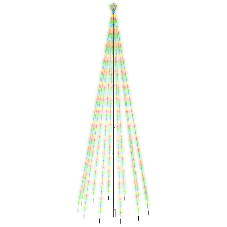 VIDAXL Weihnachtsbaum mit Bodenstift 732 LEDs Multi -Colored 500 cm