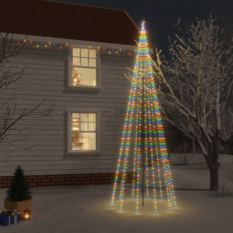 VIDAXL Weihnachtsbaum mit Bodenstift 732 LEDs Multi -Colored 500 cm