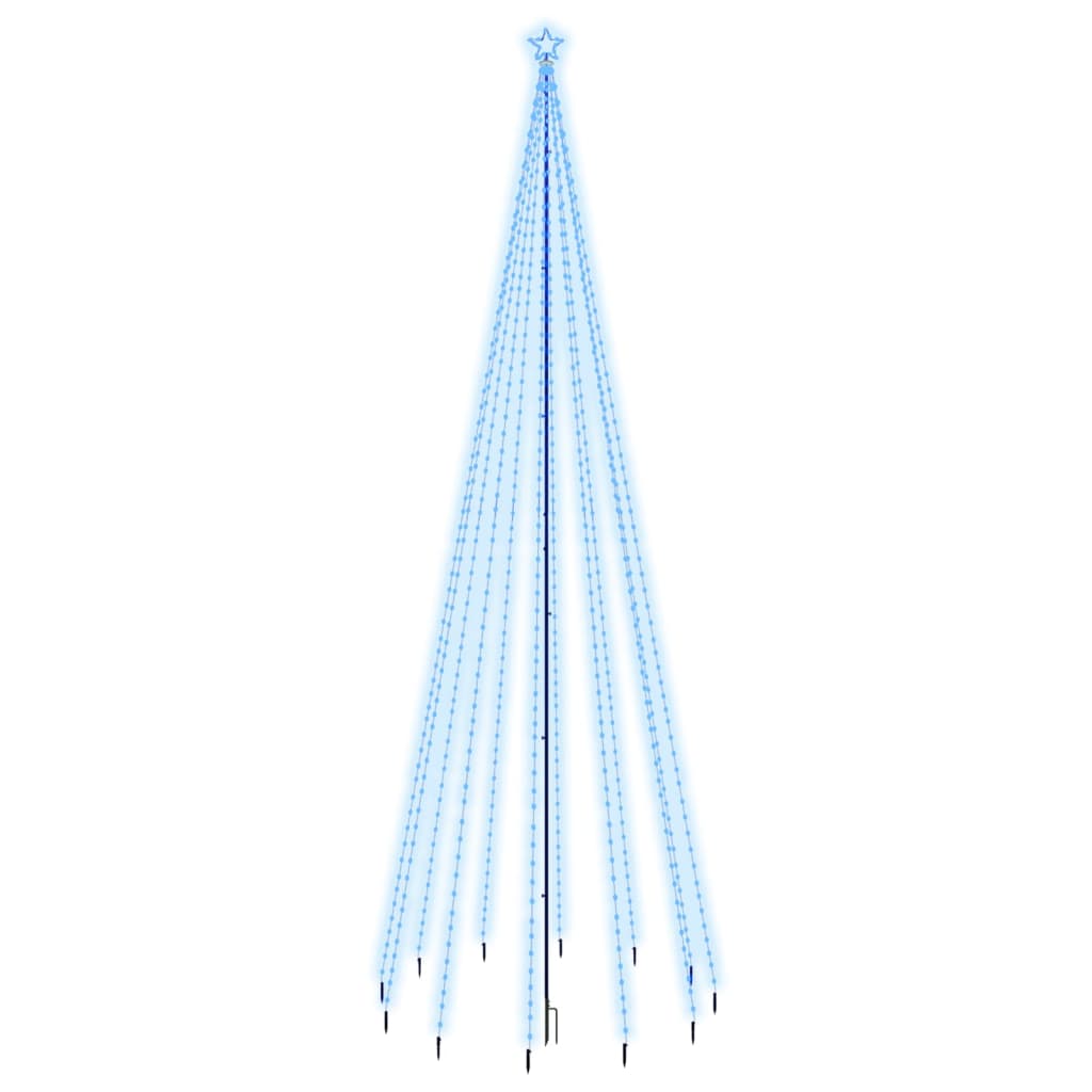 VIDAXL Weihnachtsbaum mit Erdungsnadel 732 LEDs Blau 500 cm