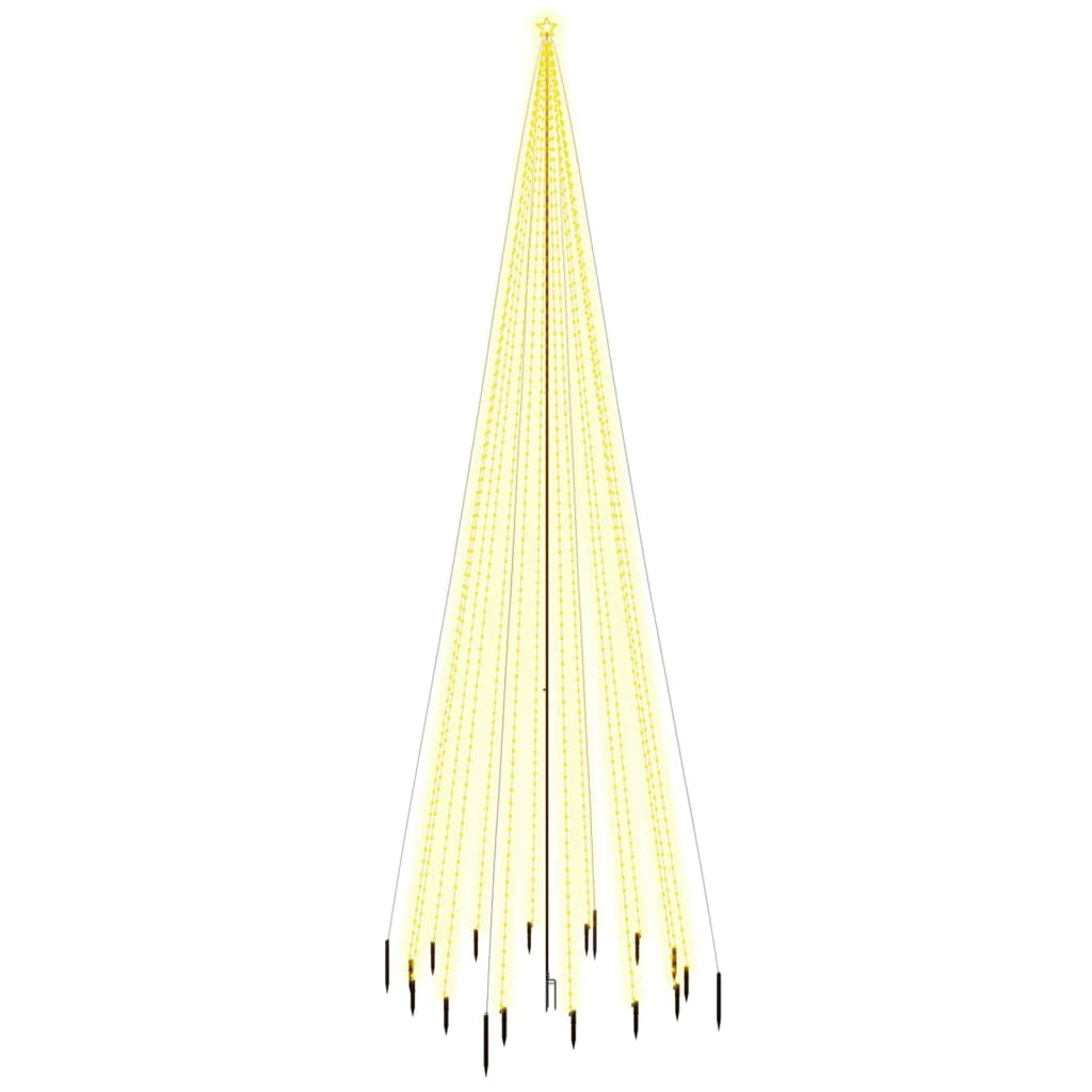 VIDAXL Weihnachtsbaum mit Bodennadel 1134 LEDs warmes Weiß 800 cm