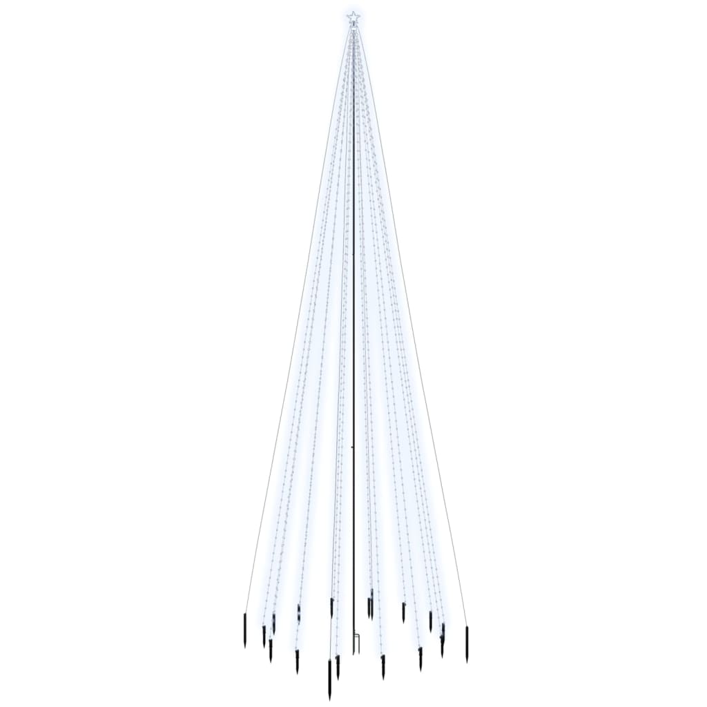 VIDAXL Weihnachtsbaum mit Erdungsnadel 1134 LEDs kalt weiß 800 cm