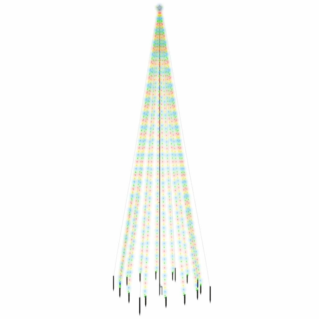 Vidaxl Weihnachtsbaum mit Bodenstift 1134 LEDs Multi -Colored 800 cm