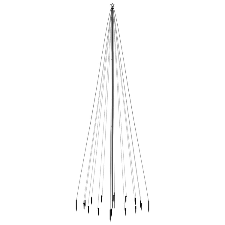 Vidaxl Weihnachtsbaum mit Bodenstift 1134 LEDs Multi -Colored 800 cm