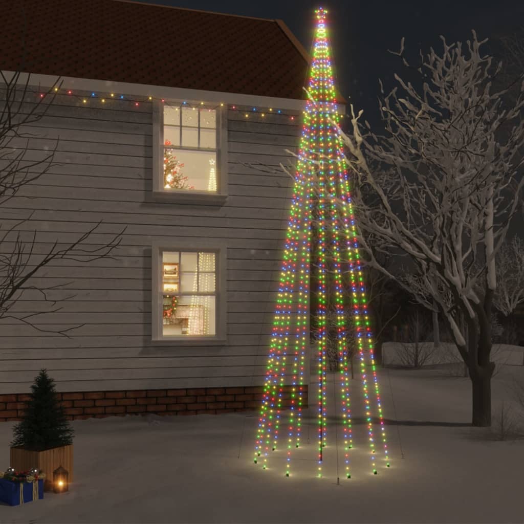 Vidaxl Weihnachtsbaum mit Bodenstift 1134 LEDs Multi -Colored 800 cm