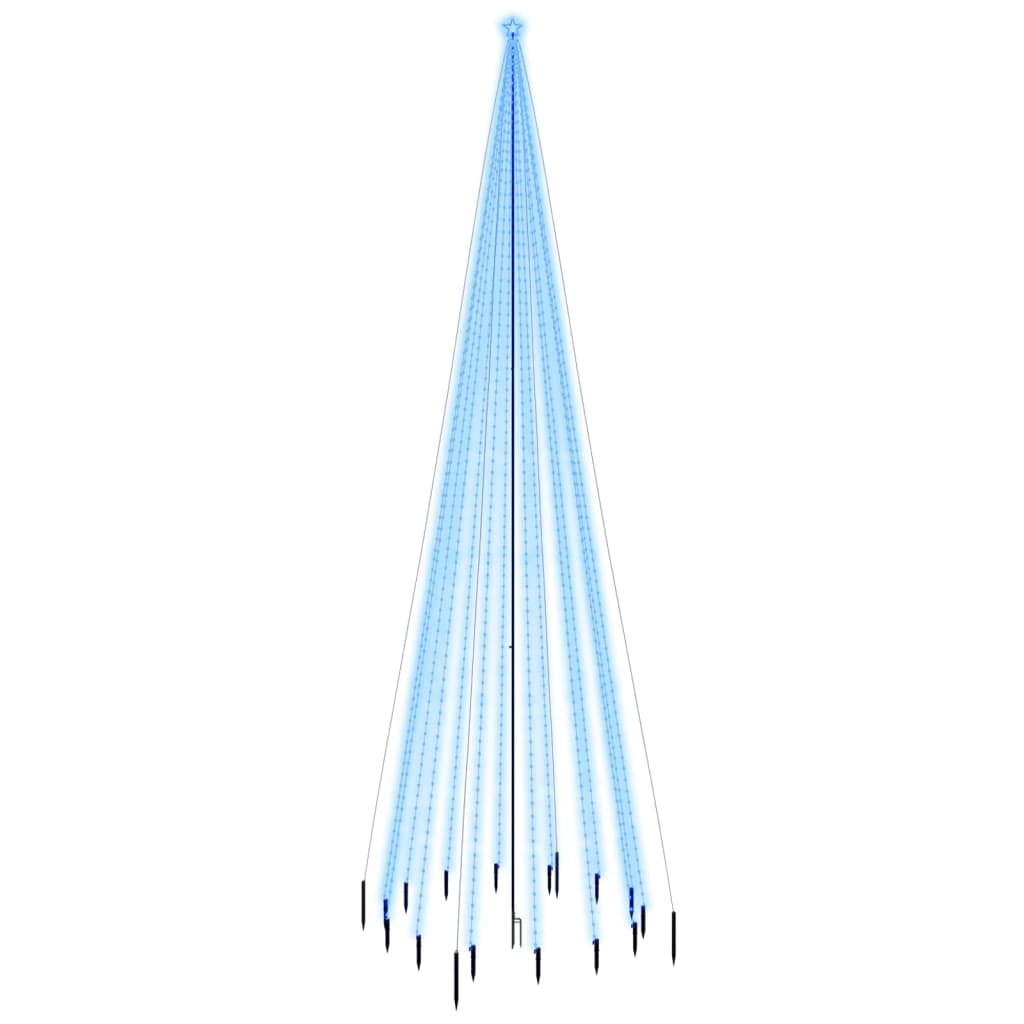 VIDAXL Weihnachtsbaum mit Bodenstift 1134 LEDs Blau 800 cm