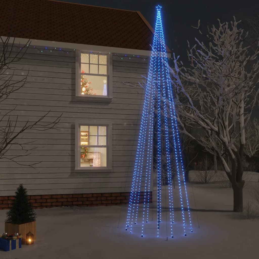VIDAXL Weihnachtsbaum mit Bodenstift 1134 LEDs Blau 800 cm