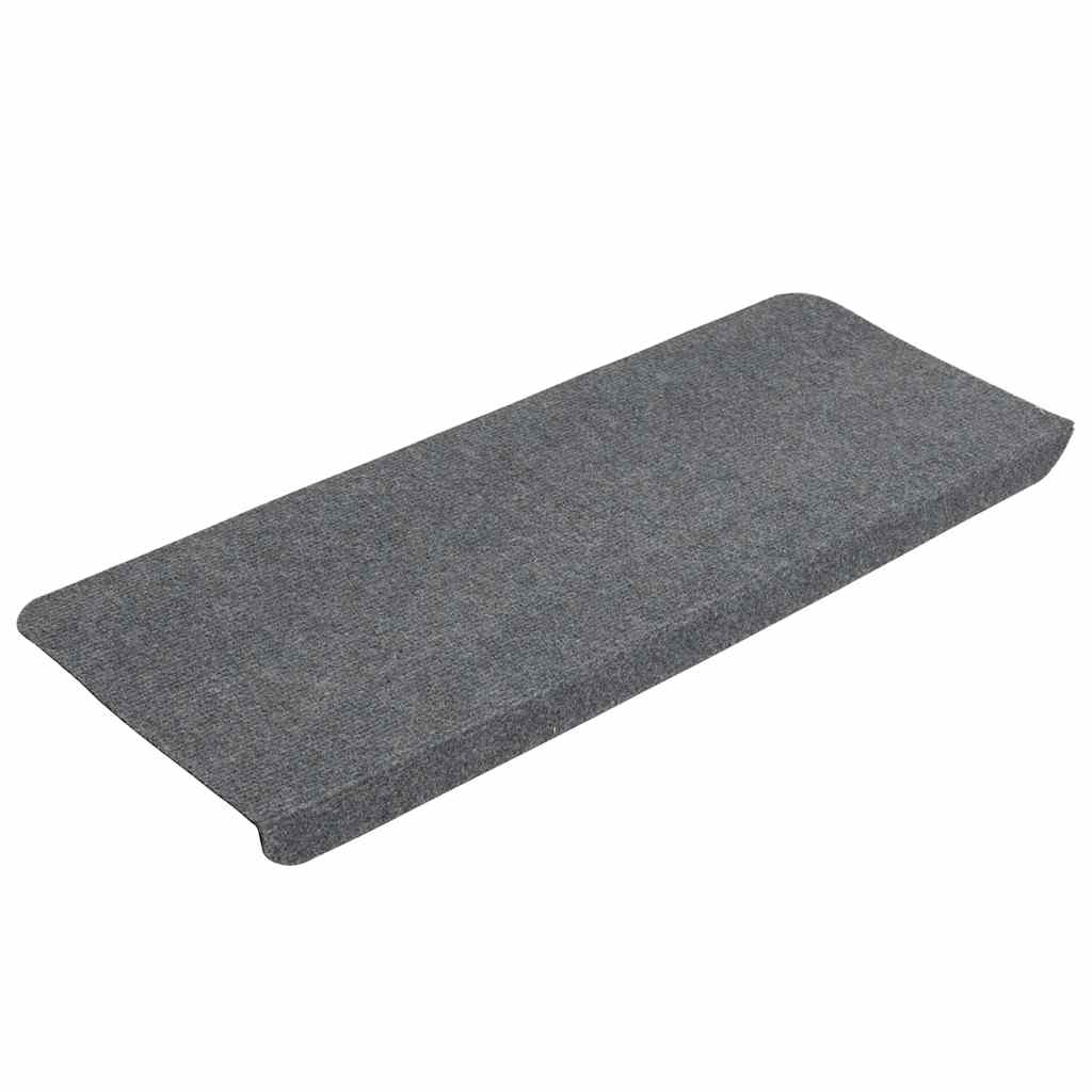 Vidaxl Treppenmatten Selbstadhäsiv 15 ST 65x24,5x3,5 cm Grau