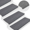 Vidaxl Treppenmatten Selbstadhäsiv 15 ST 65x24,5x3,5 cm Grau