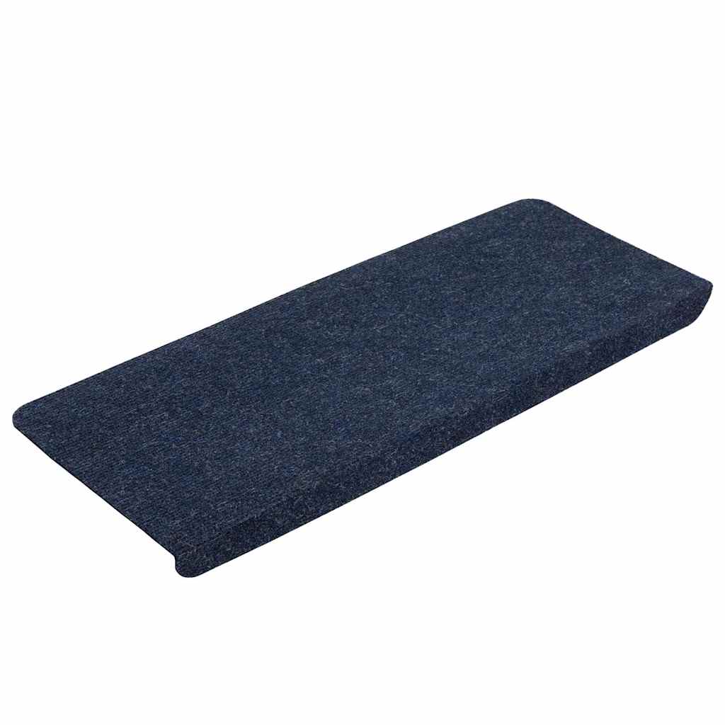 Vidaxl Treppenmatten Selbstadhäsiv 15 ST 65x24,5x3,5 cm Blau