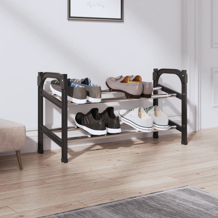 Vidaxl -Schuhregal mit 2 Regalen, die 119 x 24 x 37 cm erstrecken