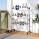 Vidaxx Schuhregal mit Rollen 66x27x100 cm silberfarben