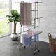 VIDAXL DRAOGK 3-LAYER mit Rädern 60x70x129 cm Silberfarbe