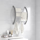 Vidaxl -Handtuchregal mit Haken 56x16x72 cm Aluminium Silber gefärbt
