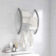Vidaxl -Handtuchregal mit Haken 56x16x72 cm Aluminium Silber gefärbt