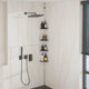 VidaXL Duschregal 4-lagiges Teleskop-Eckmodell Aluminium Silber
