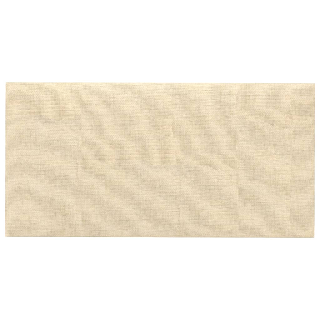 VIDAXL -Wandplatten 12 Stk 0,54 m² 30 x 15 cm Stoffcreme -Colored