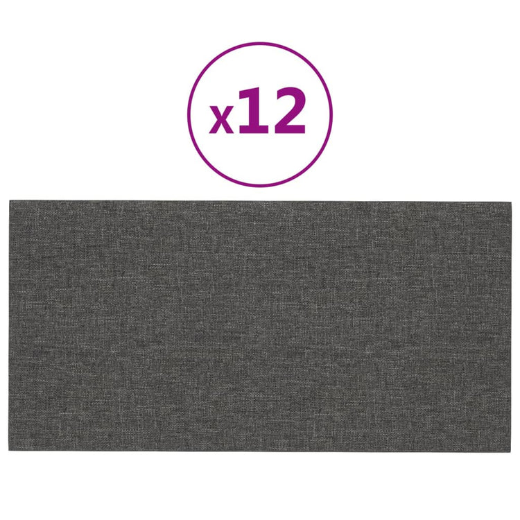 Vidaxl Wandpaneele 12 Stcs 0,54 m² 30 x 15 cm Dunkelgrau