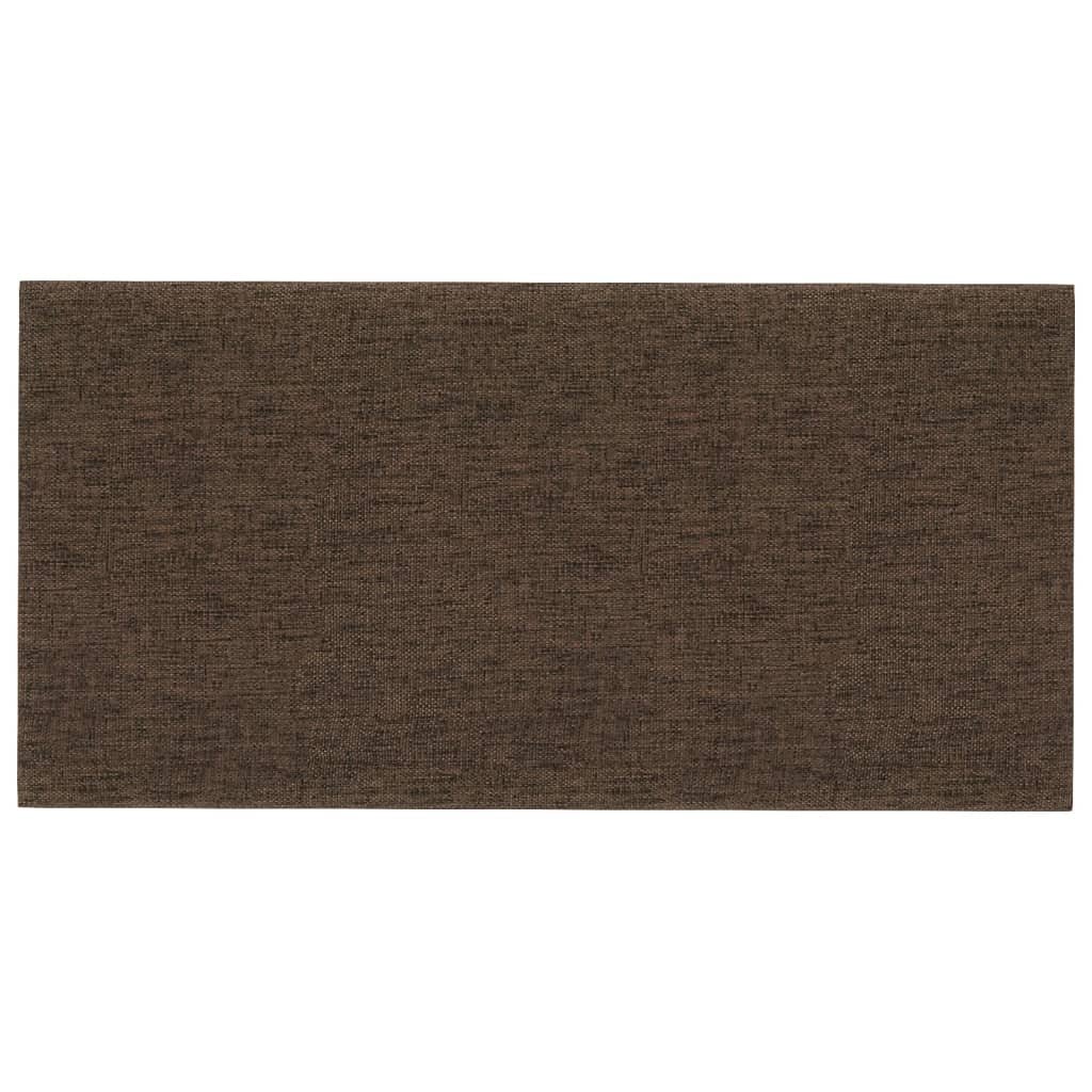 Vidaxl -Wandplatten 12 Stk 0,54 m² 30 x 15 cm Stoffbraun