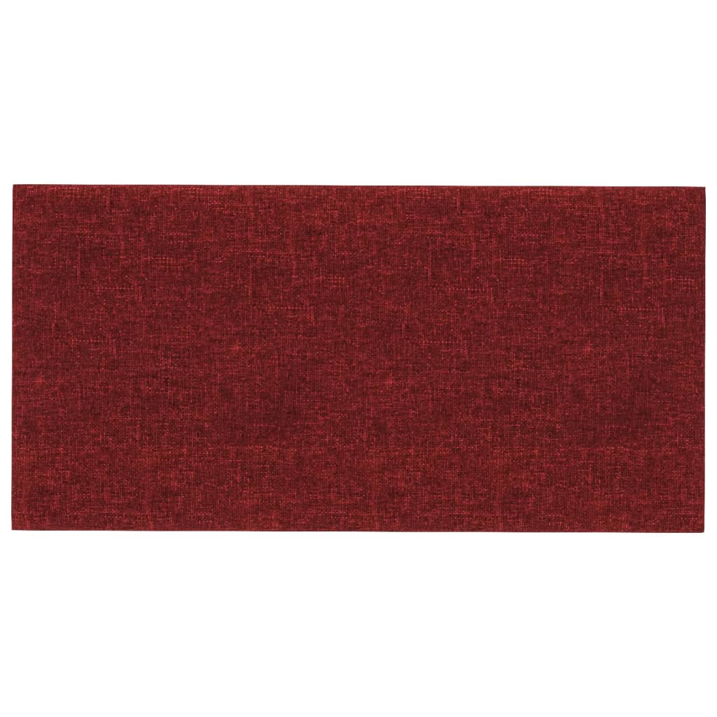 Vidaxl Wandpaneele 12 Stcs 0,54 m² 30x15 cm Stoffwein rot