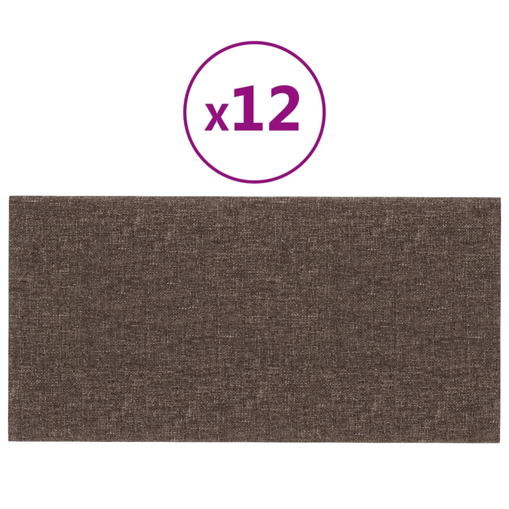 Vidaxl -Wandplatten 12 Stcs 0,54 m² 30 x 15 cm Stofftaupe