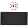 Vidaxl Wandpaneele 12 Stcs 0,54 m² 30 x 15 cm künstliches Leder schwarz