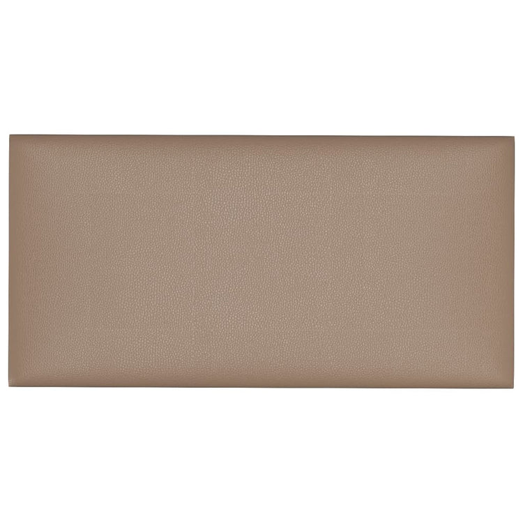 Vidaxl -Wandplatten 12 Stcs 0,54 m² 30 x 15 cm Kunstleder Cappuccinocolid