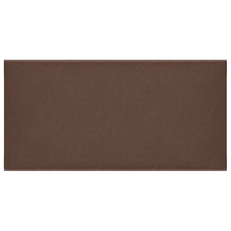 Vidaxl -Wandpaneele 12 Stcs 0,54 m² 30 x 15 cm künstliches Lederbraun