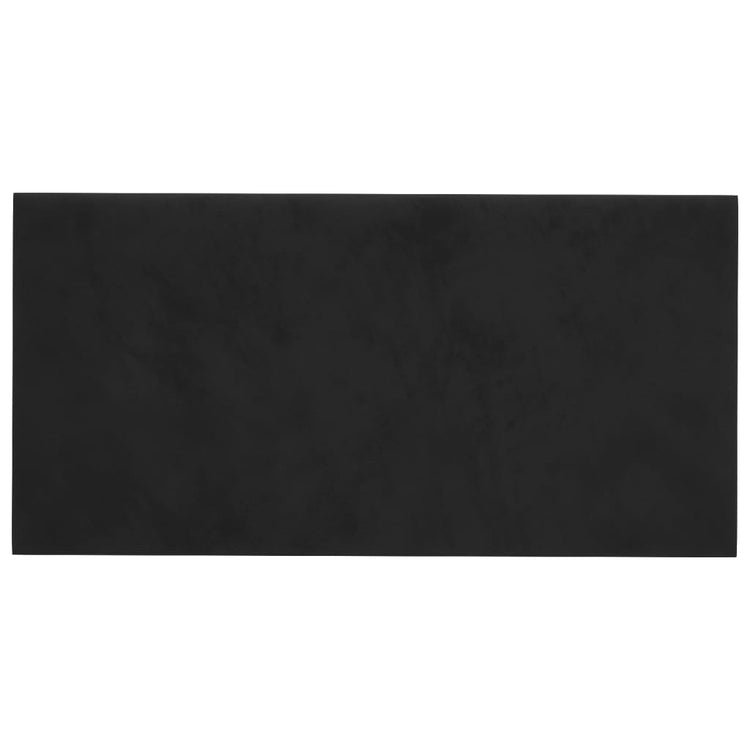 Vidaxl -Wandpaneele 12 Stcs 0,54 m² 30 x 15 cm Samt Schwarz