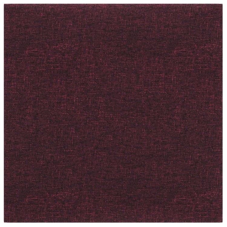 Vidaxl -Wandplatten 12 ST 1,08 m² 30 x 30 cm Stoff lila