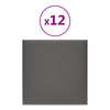 Vidaxl -Wandplatten 12 ST 1,08 m² 30 x 30 cm künstliches Ledergrau grau