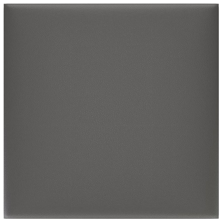 Vidaxl -Wandplatten 12 ST 1,08 m² 30 x 30 cm künstliches Ledergrau grau