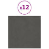Vidaxl -Wandplatten 12 ST 1,08 m² 30 x 30 cm Samt dunkelgrau
