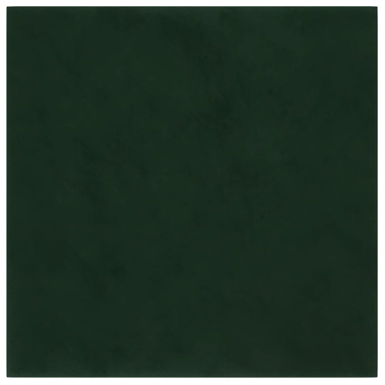 Vidaxl -Wandplatten 12 ST 1,08 m² 30 x 30 cm Samt dunkelgrün