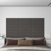 Vidaxl -Wandplatten 12 ST 1,08 m² 60x15 cm Stoff dunkelgrau