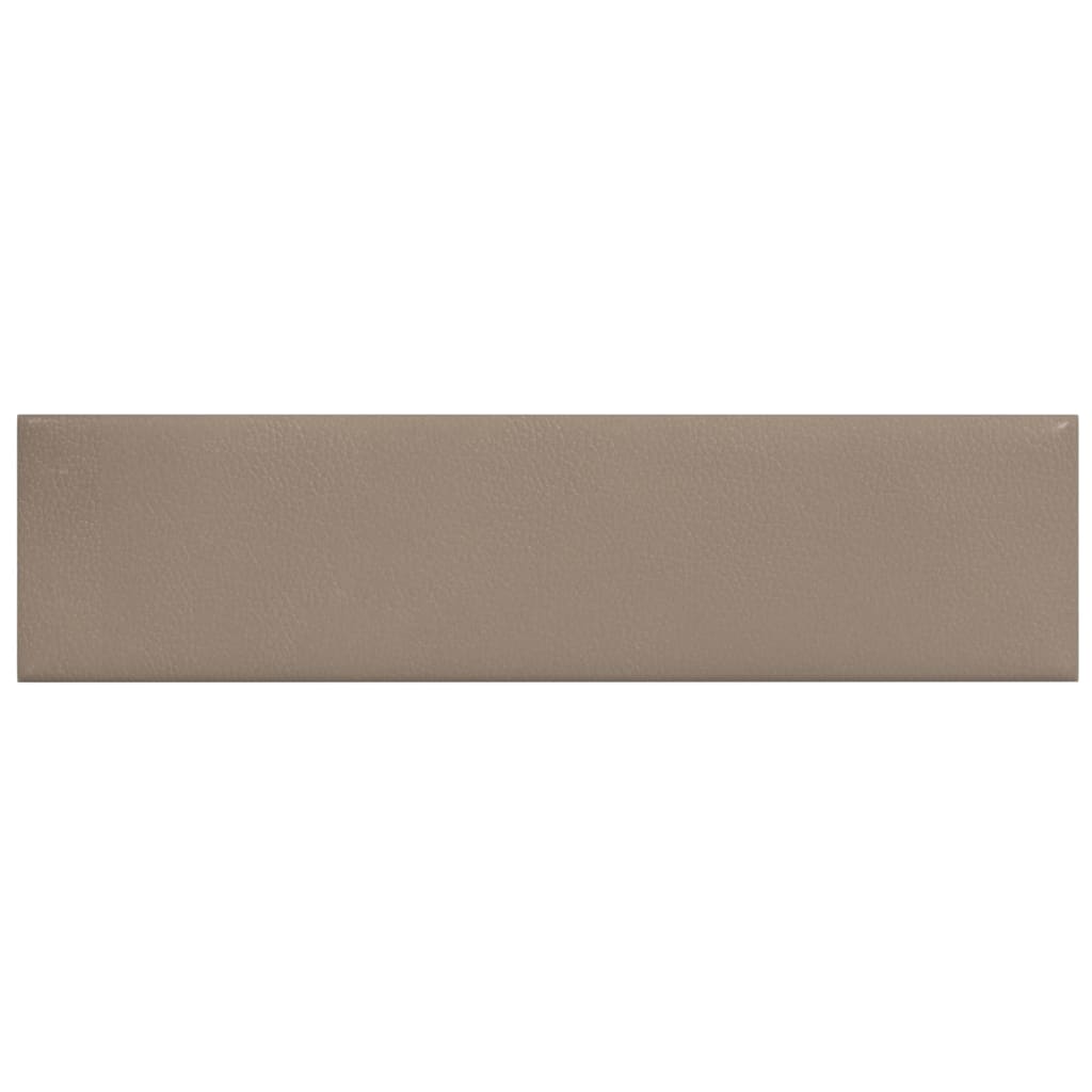 Vidaxl -Wandplatten 12 ST 1,08 m² 60x15 cm Kunstleder Cappuccinocolid