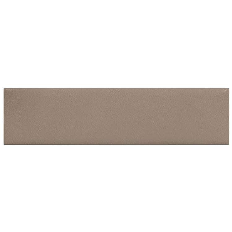 Vidaxl -Wandplatten 12 ST 1,08 m² 60x15 cm Kunstleder Cappuccinocolid