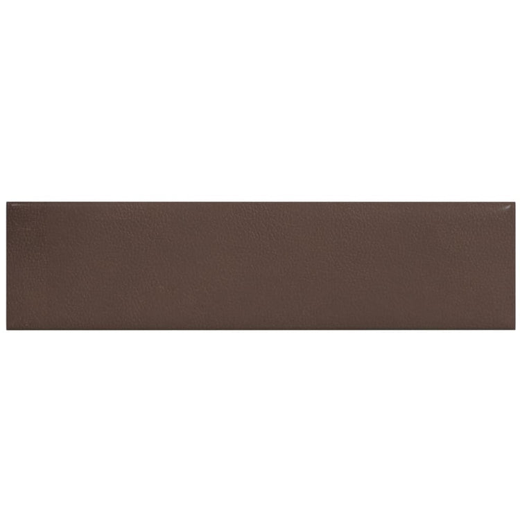 Vidaxl -Wandplatten 12 ST 1,08 m² 60x15 cm künstliches Lederbraun