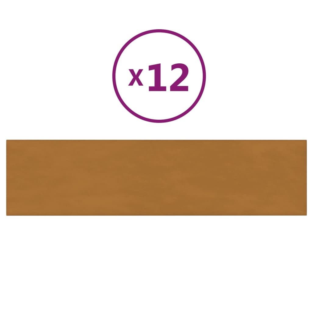 Vidaxl -Wandplatten 12 ST 1,08 m² 60x15 cm Samtbraun