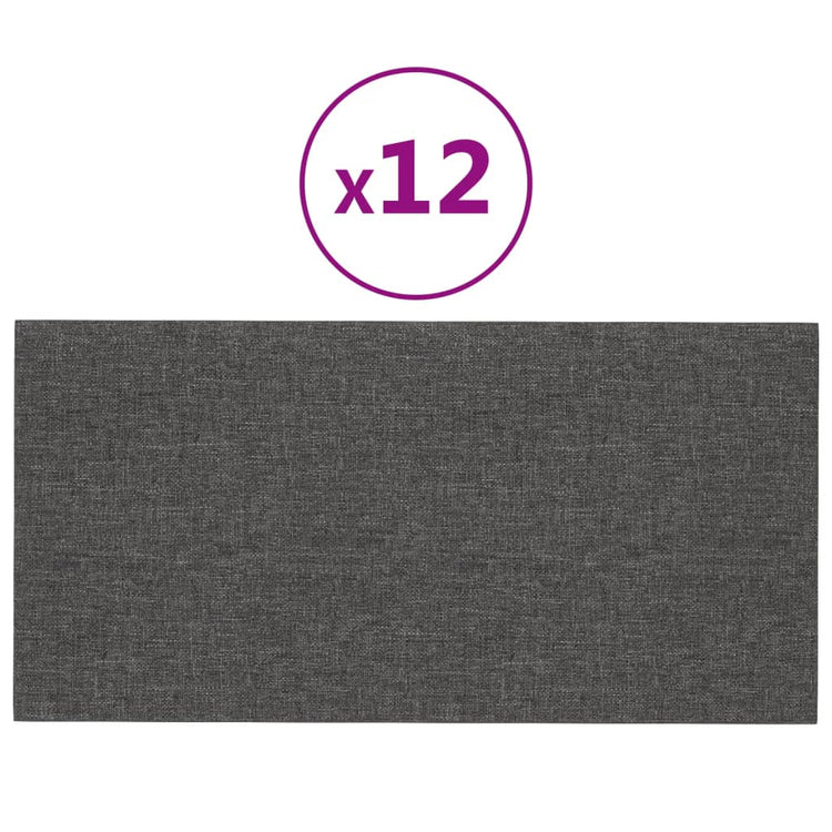 Vidaxl -Wandplatten 12 ST 2,16 m² 60 x 30 cm Dunkelgrau