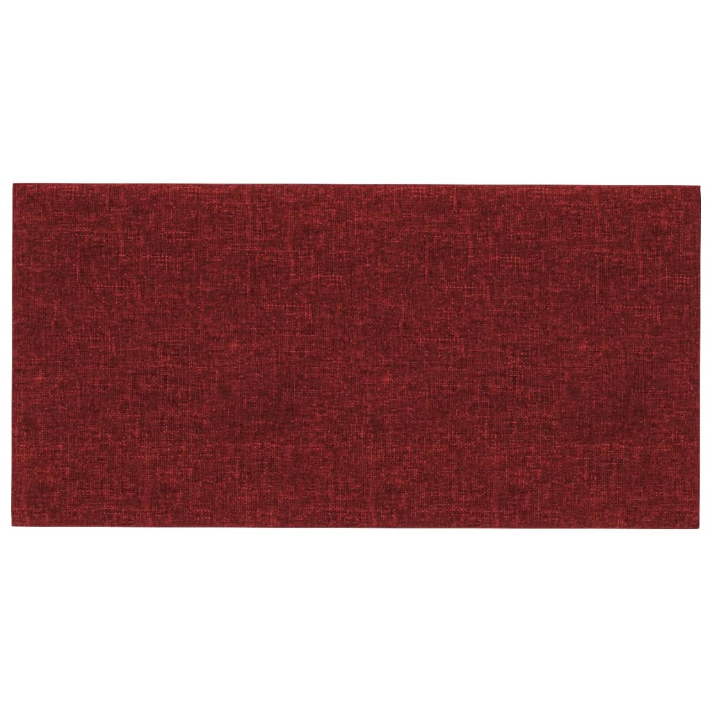 Vidaxl Wandpaneele 12 ST 2,16 m² 60 x 30 cm Stoff Weinrot