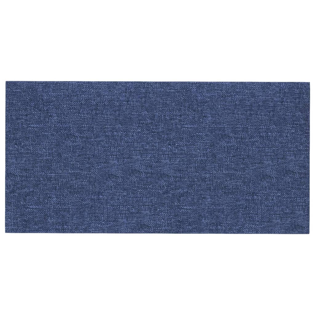 Vidaxl -Wandplatten 12 ST 2,16 m² 60 x 30 cm Stoff blau