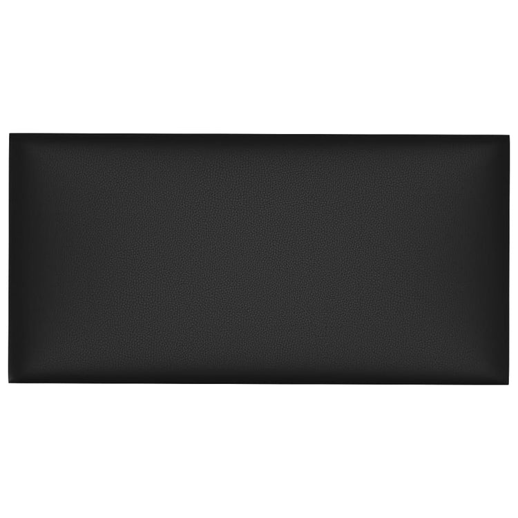 Vidaxl Wandpaneele 12 ST 2,16 m² 60 x 30 cm künstliches Lederschwarz