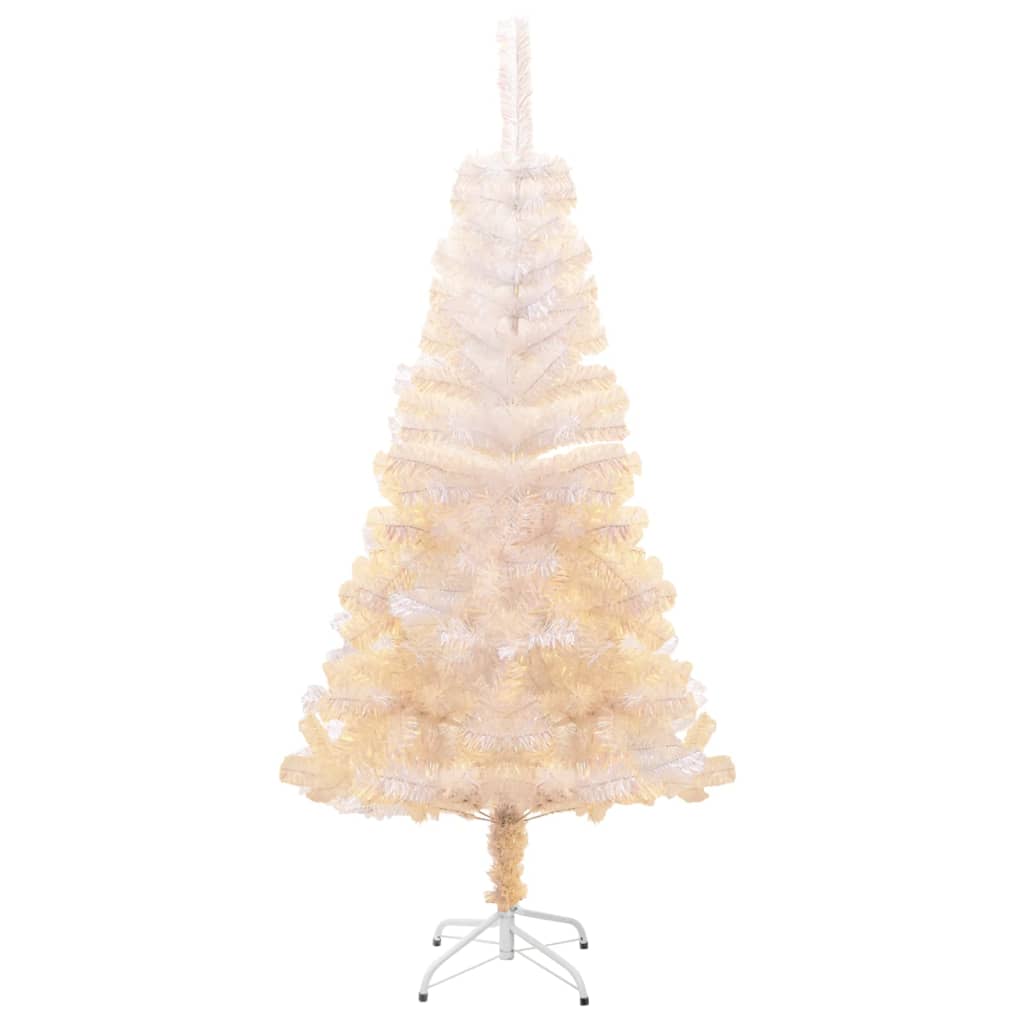 Vidaxl Kunstkerstboom mit schillernden Enden 150 cm PVC Weiß