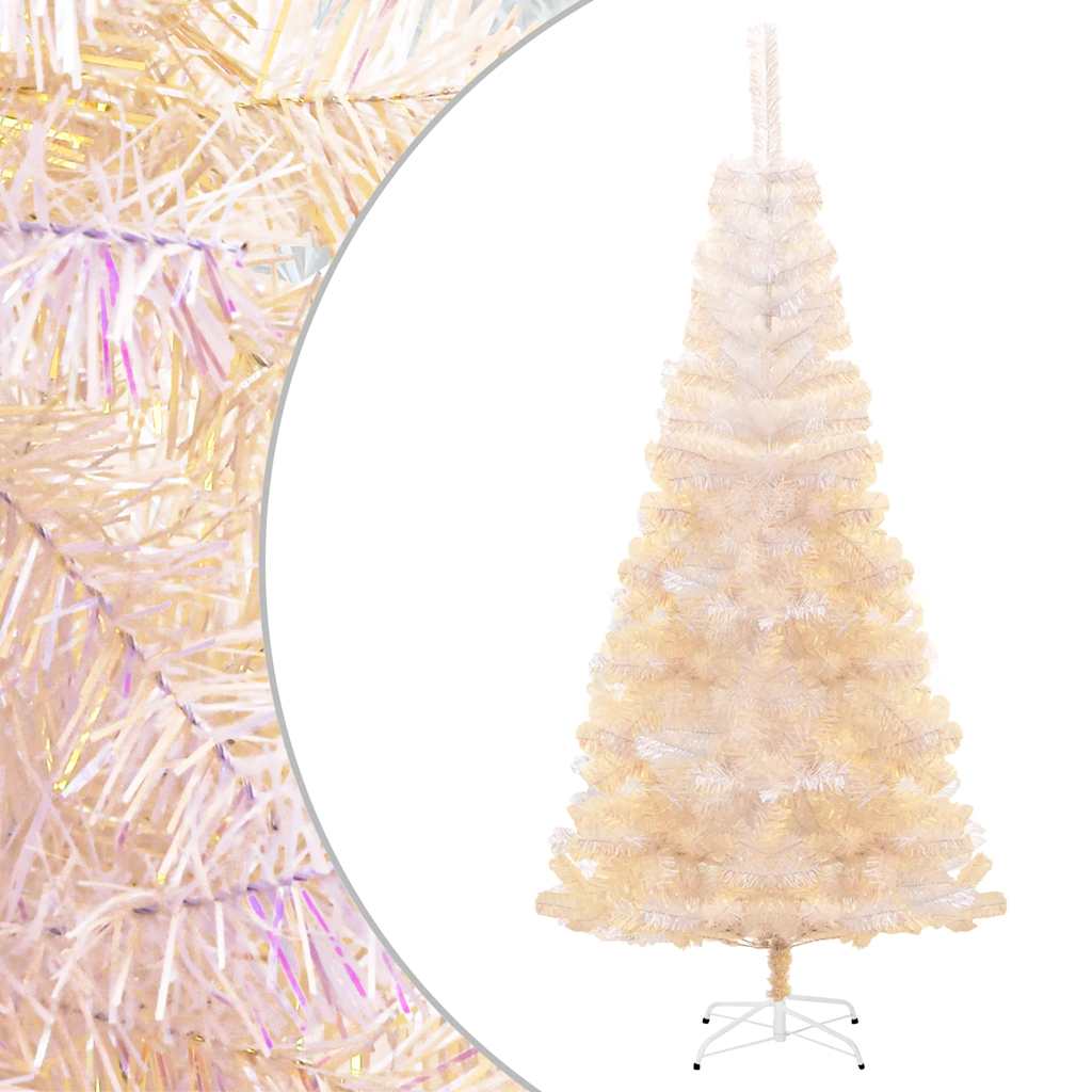 Vidaxl Kunstkerstboom mit schillernden Enden 180 cm PVC Weiß