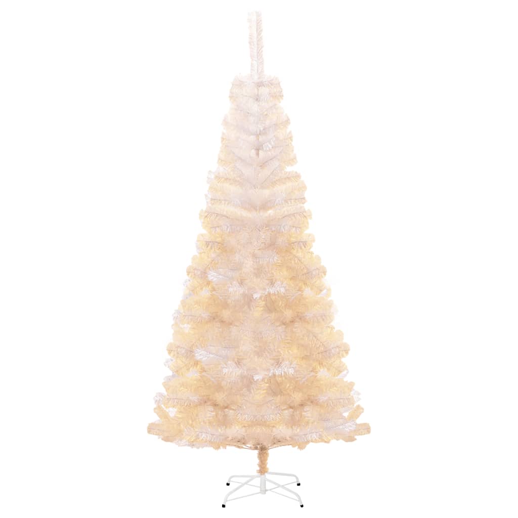 Vidaxl Kunstkerstboom mit schillernden Enden 210 cm PVC Weiß
