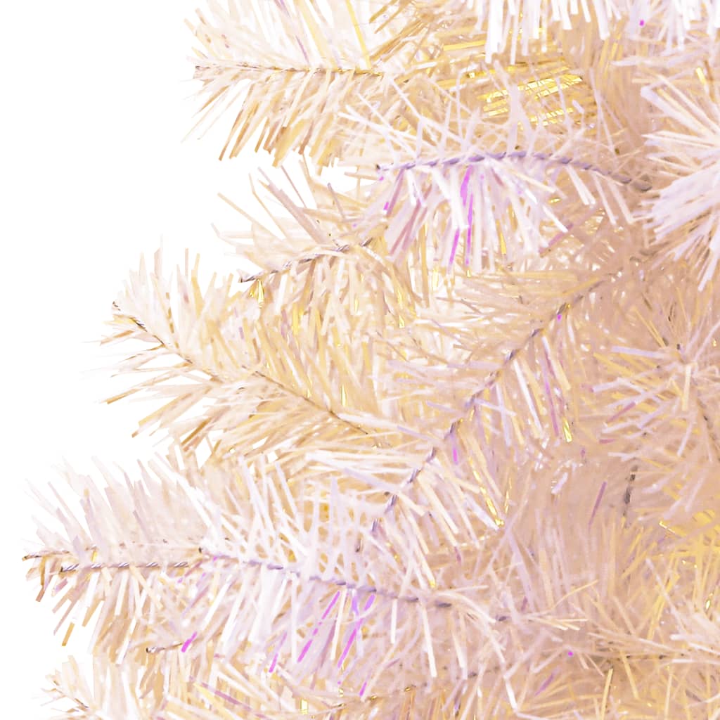 Vidaxl Kunstkerstboom mit schillernden Enden 210 cm PVC Weiß