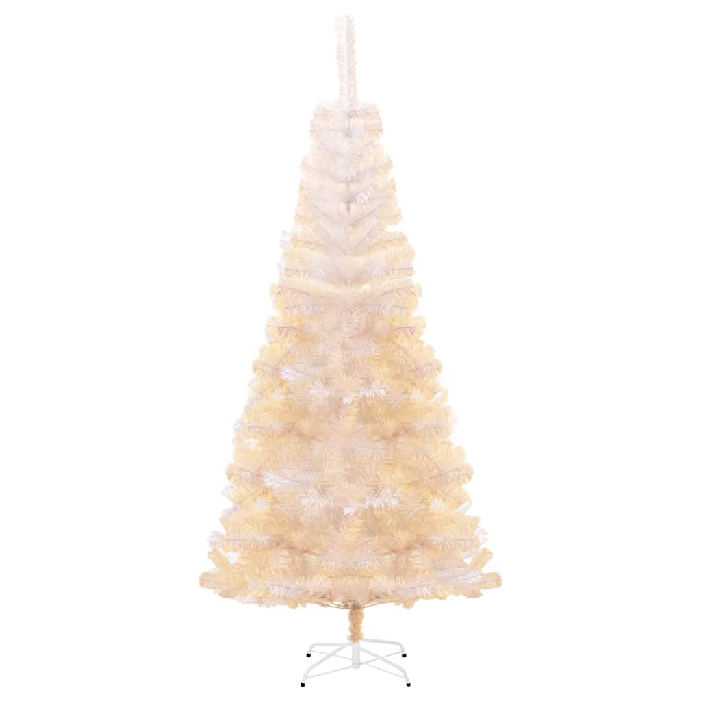 Vidaxl Kunstkerstboom mit schillernden Enden 240 cm PVC Weiß