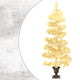 Vidaxl Kunstkerstboom mit Beleuchtung und Pot 120 cm PVC Weiß