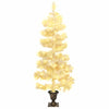 Vidaxl Kunstkerstboom mit Beleuchtung und Pot 120 cm PVC Weiß