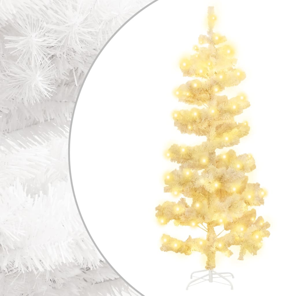 Vidaxl Kunstkerstboom mit Beleuchtung und Standard 180 cm PVC Weiß